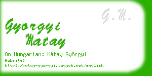 gyorgyi matay business card